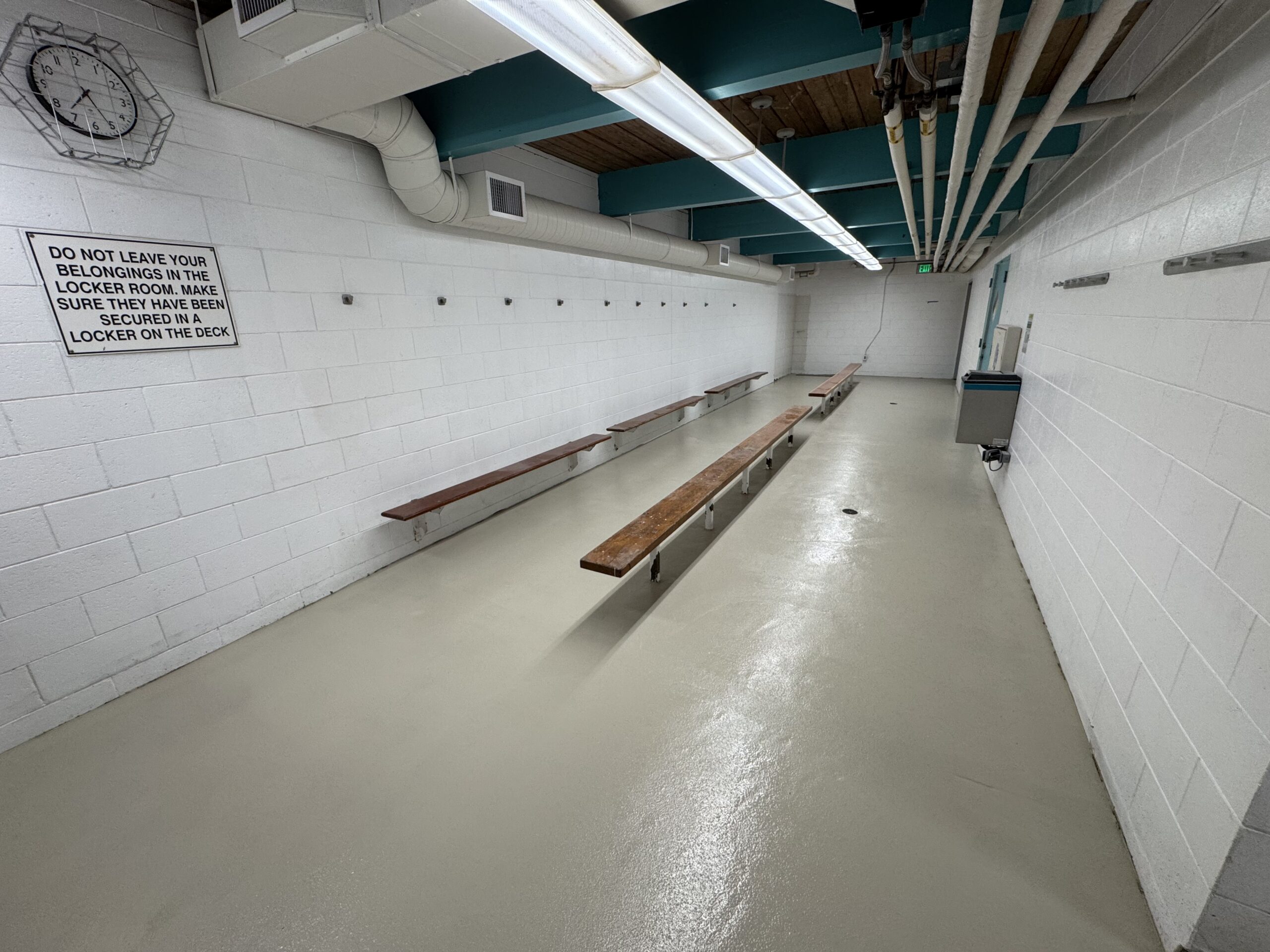 Commercial floor coating detail