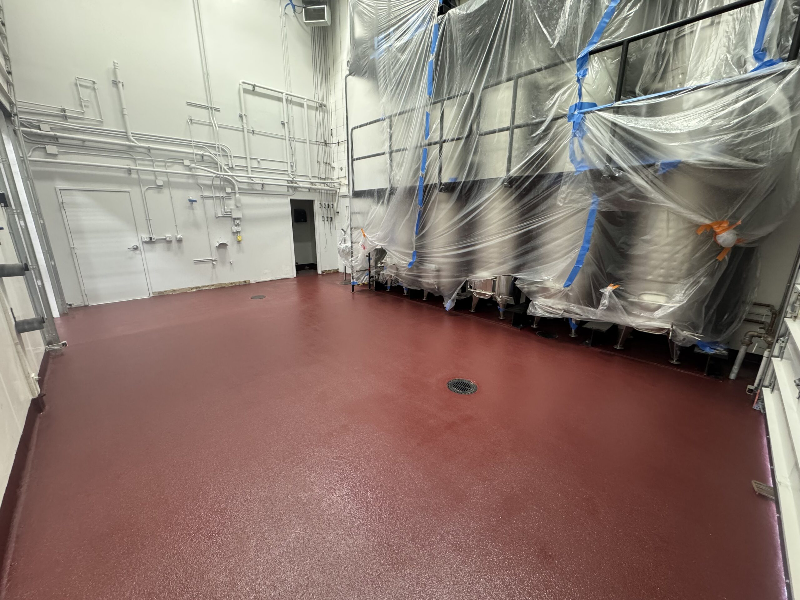 Completed commercial flooring system
